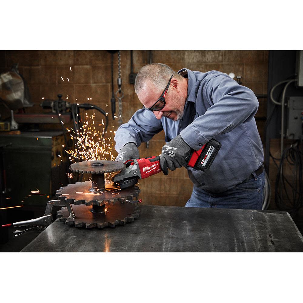 Milwaukee M18 FUEL 5″ Flathead Braking Grinder Bare Tool - Ascmtools
