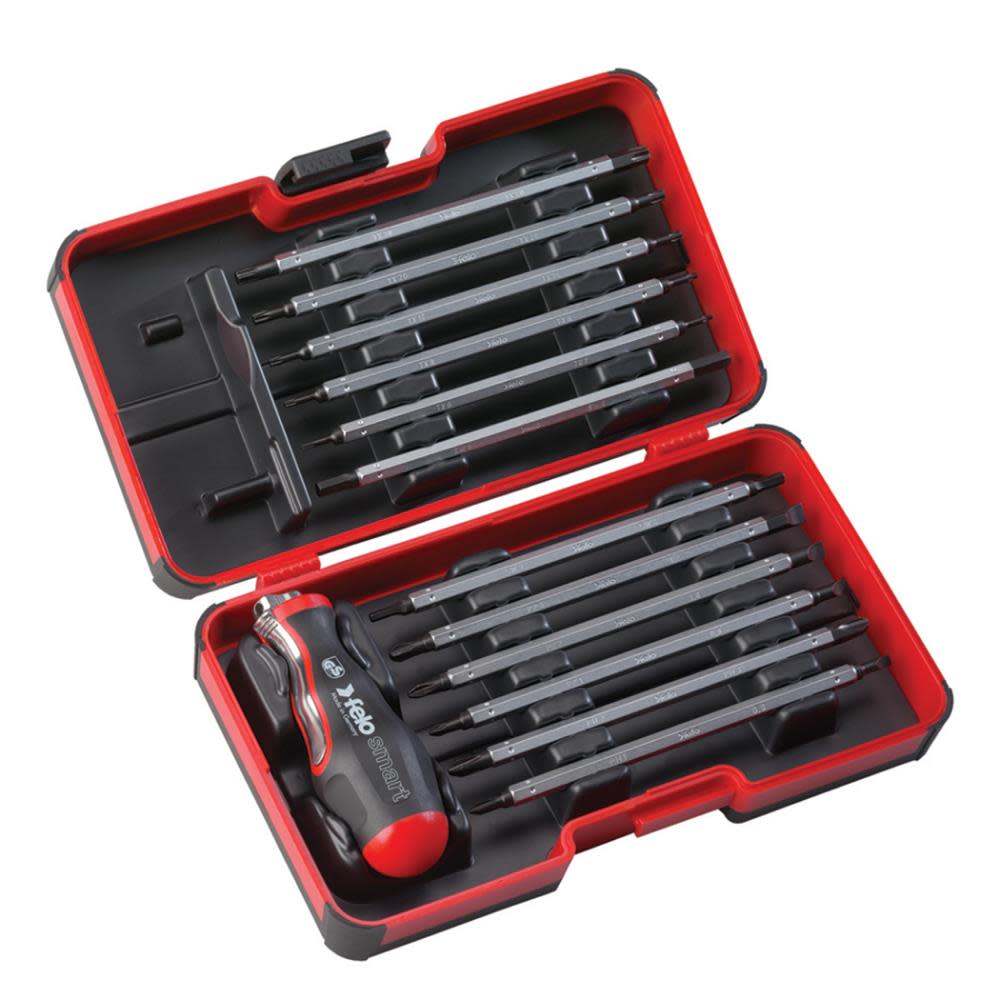 Felo 13 Piece Screwdrivers Metric Smart Box Blades with Handle - Ascmtools