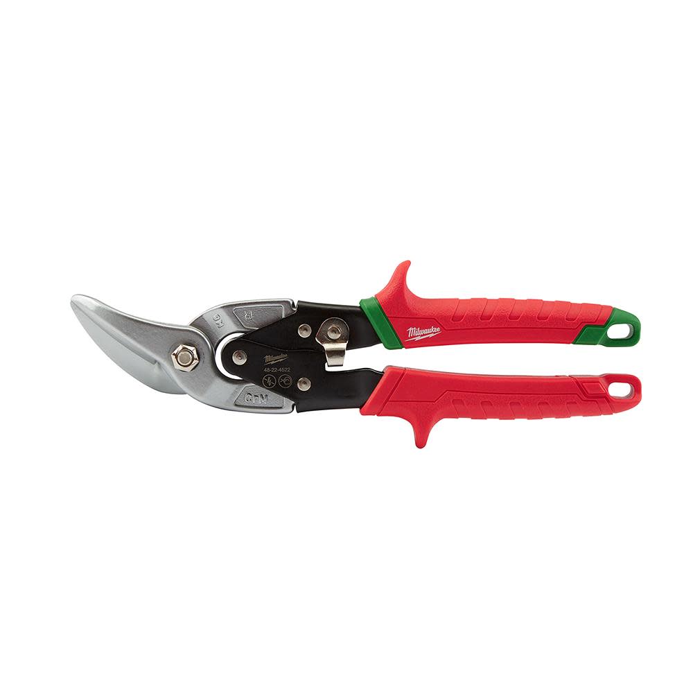 Milwaukee Right Cutting Offset Aviation Snips - Ascmtools