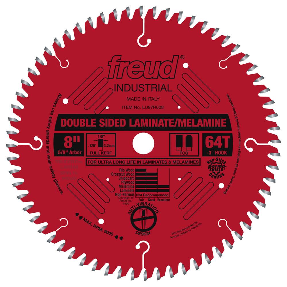 Freud 8″ Blade for Double Sided Laminate/Melamine with Perma-SHIELD Coating - Ascmtools