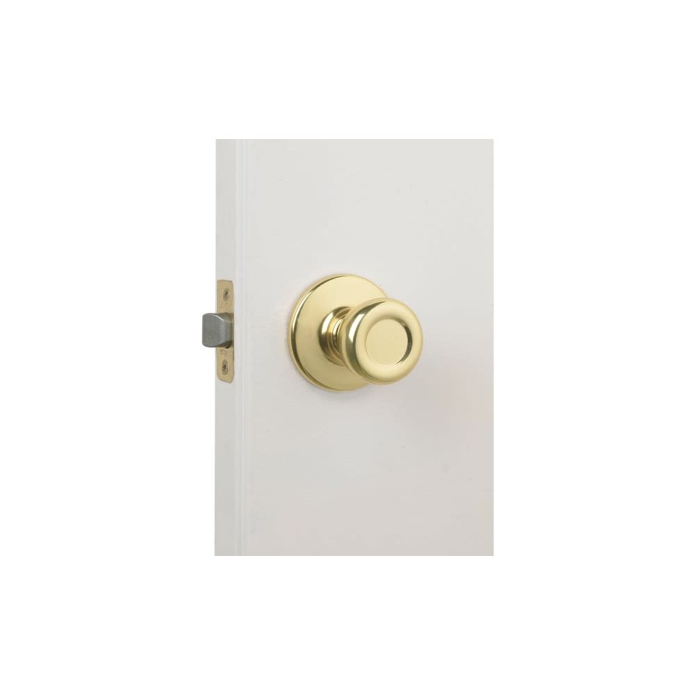 Kwikset Polished Brass Hall/Closet Tylo Passage Door Knob Set - Ascmtools