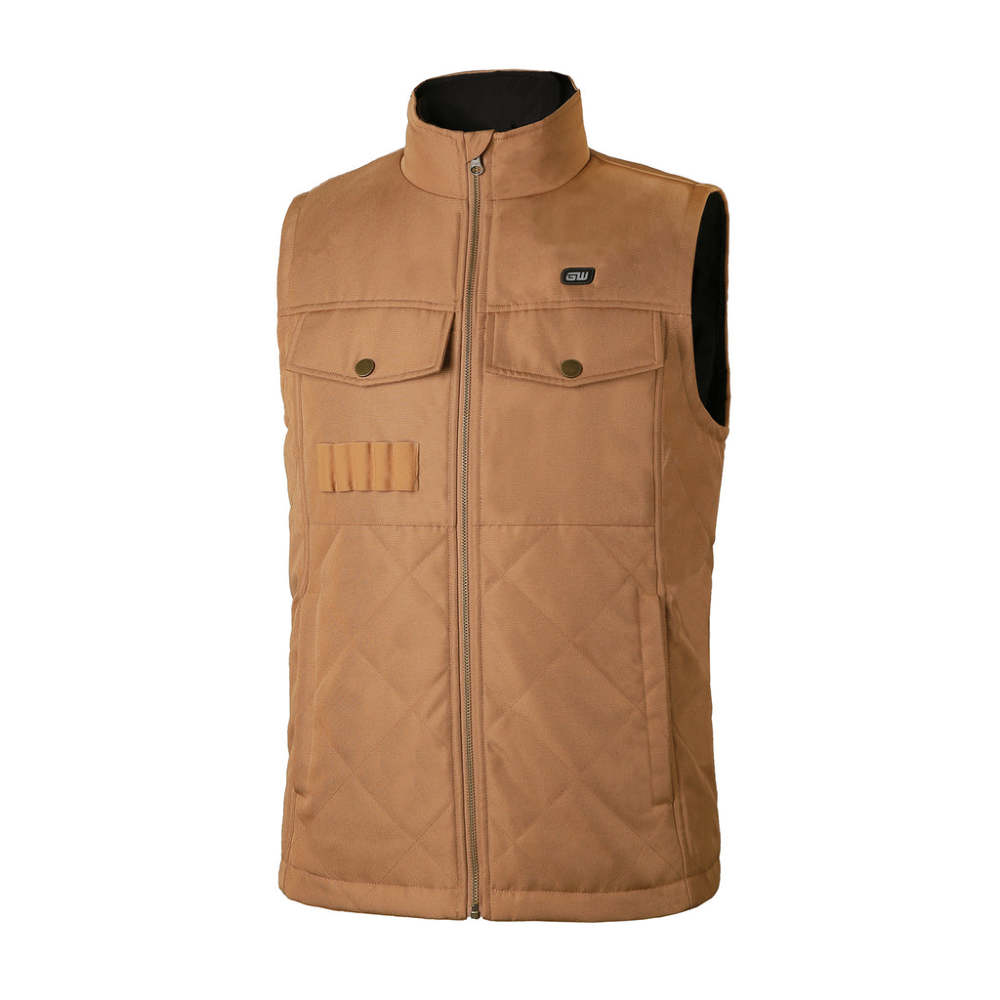 GEARWRENCH Mens Khaki Heated Quilted Vest Kit 2X - Ascmtools