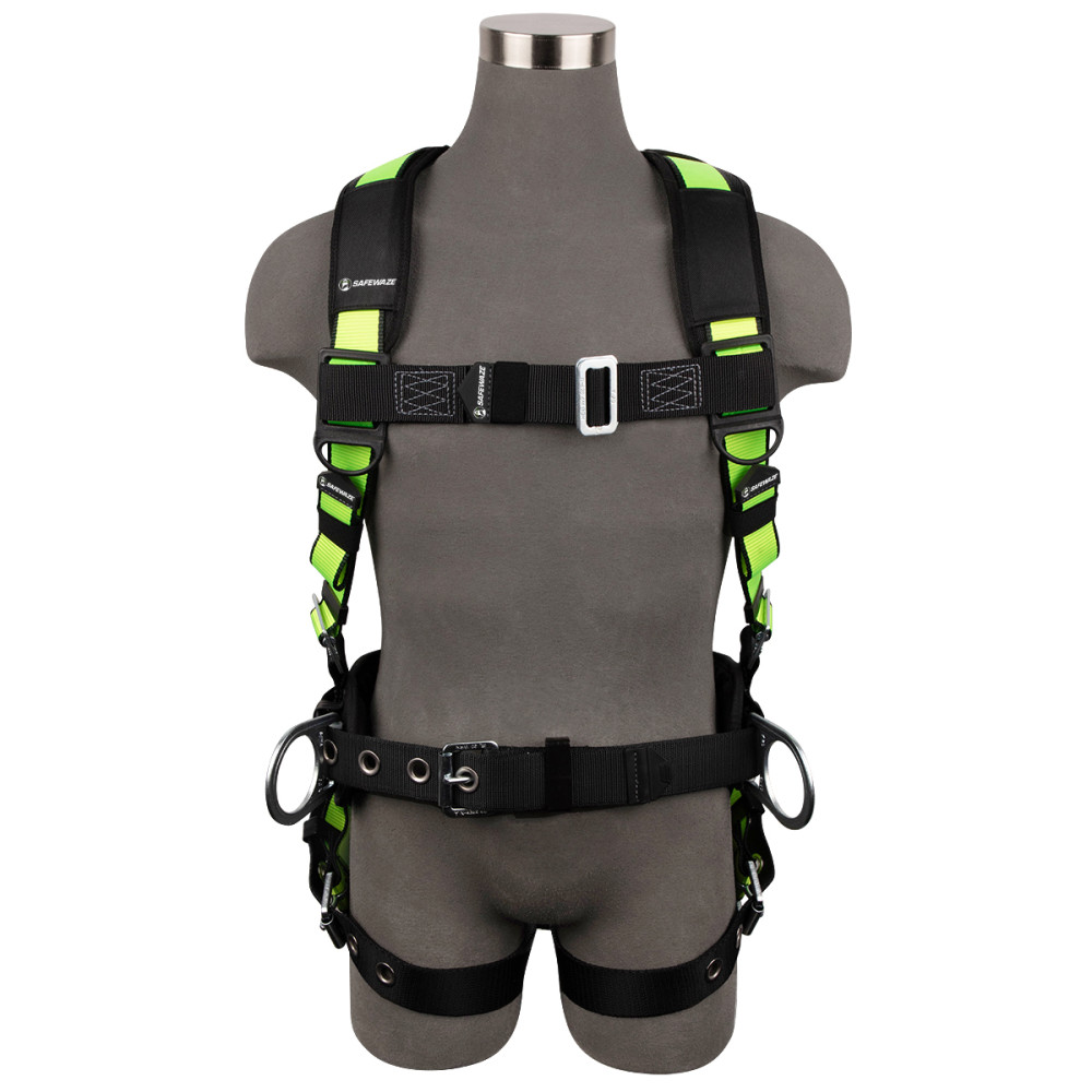 Safewaze Medium PRO Construction Harness with 3D MB Chest TB Legs - Ascmtools