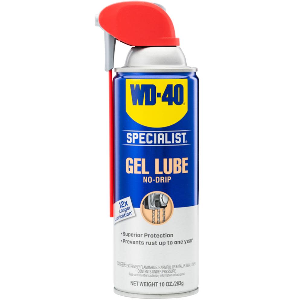 WD40 Specialist Gel Lube with Smart Straw Sprays 2 Ways 10 Oz - Ascmtools