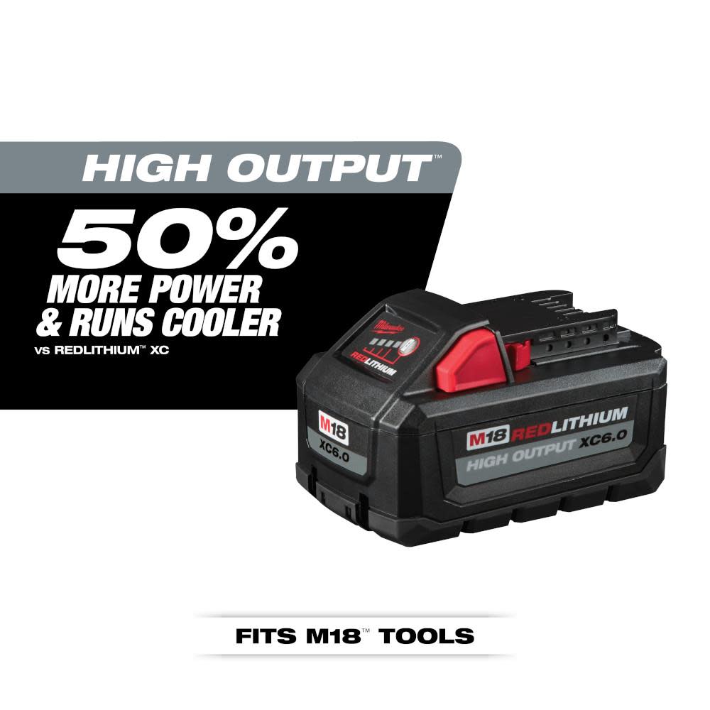 Milwaukee M18 REDLITHIUM HIGH OUTPUT XC 6.0Ah Battery Pack (2pk) - Ascmtools