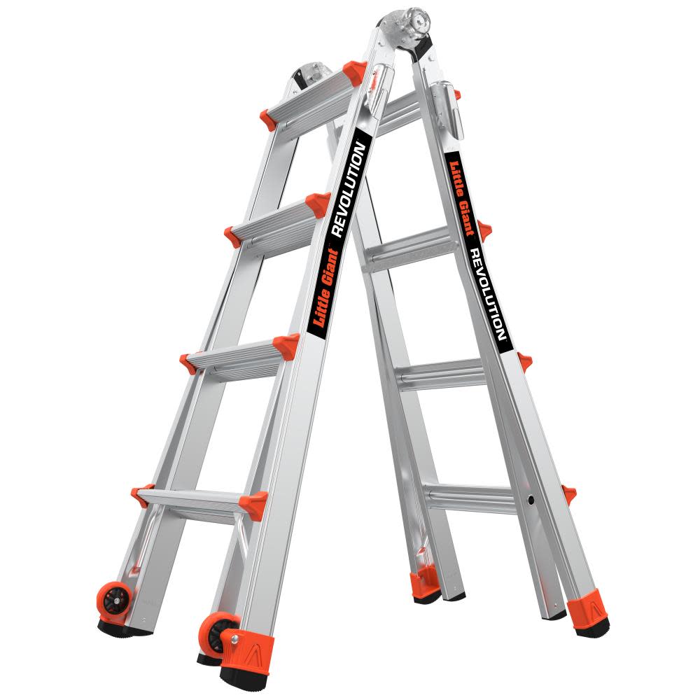 Little Giant Safety Revolution M17 Aluminum 300 lb Telescoping Type-1A Multi-Position Ladder - Ascmtools