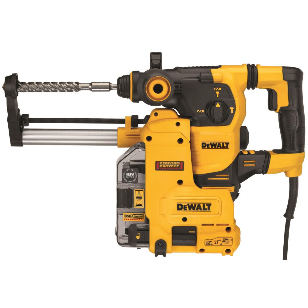 DEWALT 1-1/8-in SDS-plus Keyless Rotary Hammer with Dust Extractor - Ascmtools