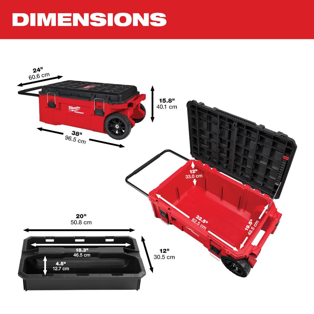 Milwaukee PACKOUT Rolling Tool Chest - Ascmtools