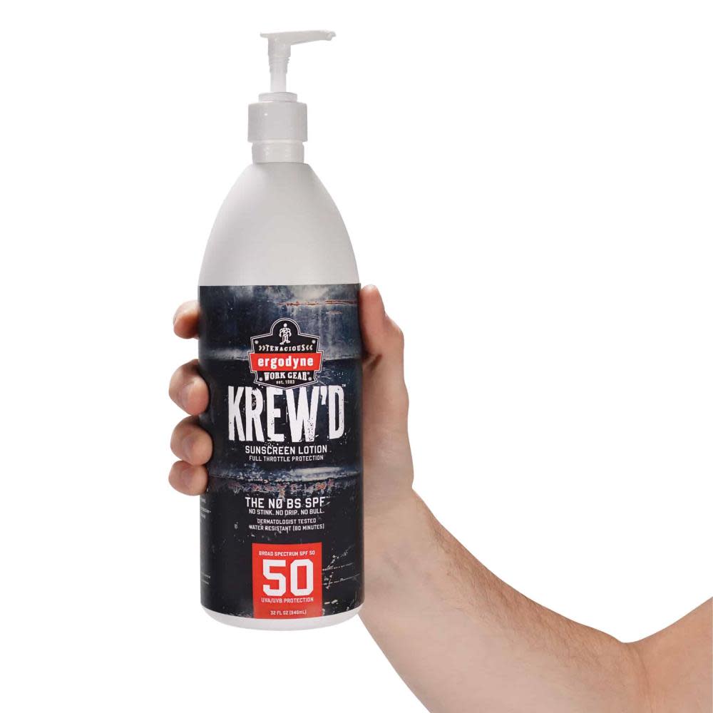 Ergodyne SPF 50 Sunscreen Lotion Single 32oz Bottle - Ascmtools