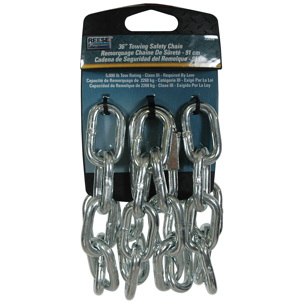 Reese 36″ 5000 lbs Silver Towing Safety Chain - Ascmtools
