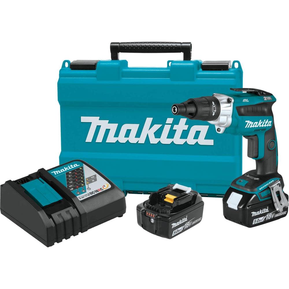 Makita 18V LXT Lithium-Ion Brushless Cordless 2500 RPM Screwdriver Kit (5.0Ah) - Ascmtools