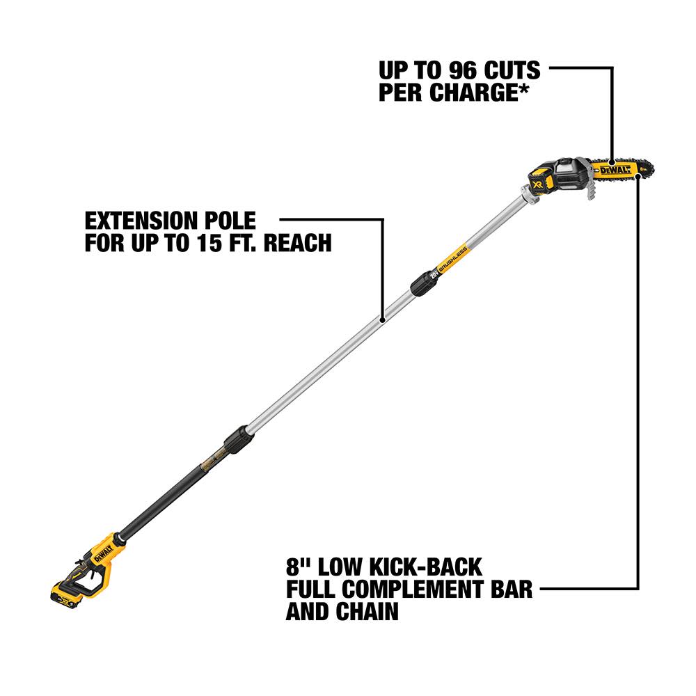 DEWALT 20V MAX* Lithium-Ion Cordless Pole Saw and Pole Hedge Trimmer Combo Kit - Ascmtools