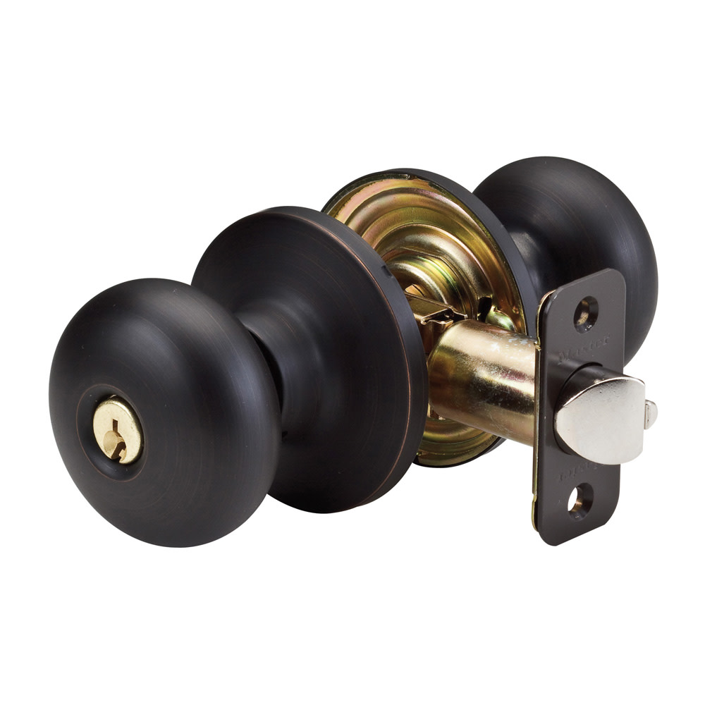 Master Lock Aged Bronze Finished Keyed Entry Alike Door Lockset Knob - Ascmtools