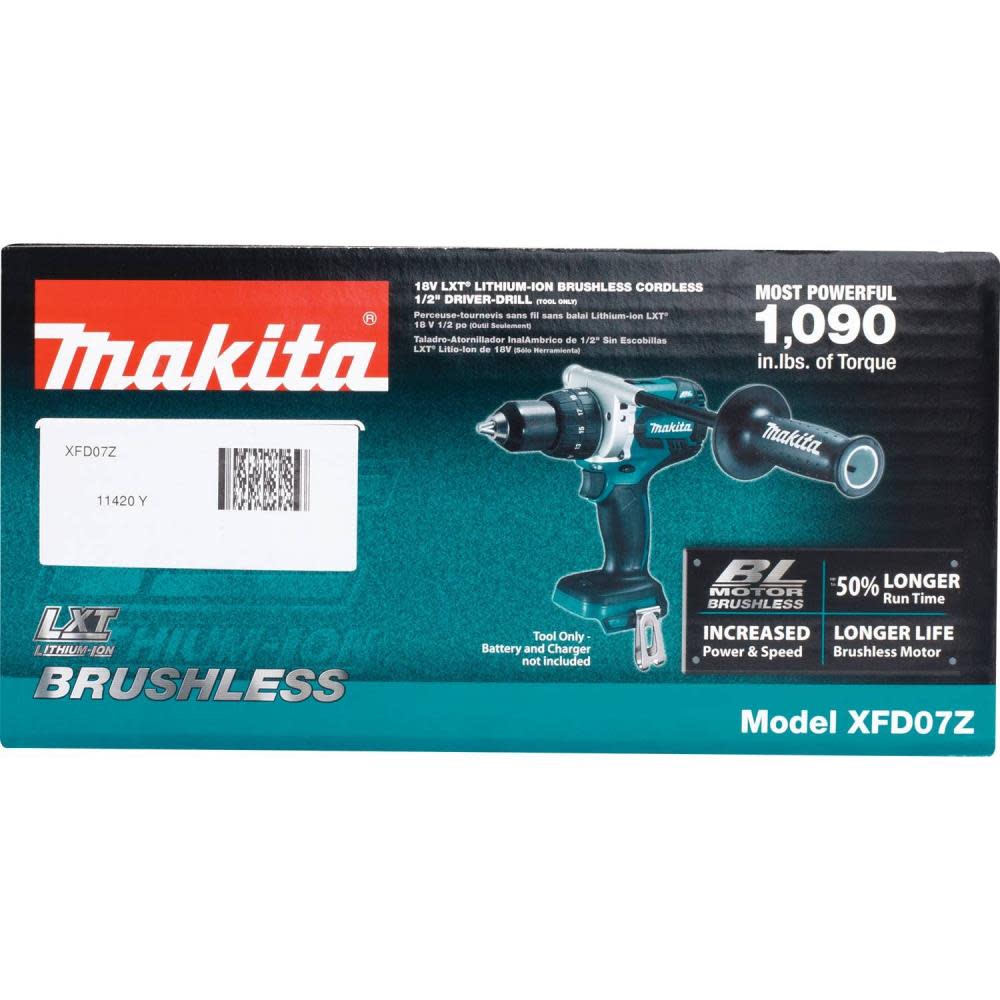 Makita 18V LXT Lithium-Ion Brushless Cordless 1/2 in. Driver-Drill (Tool Only) - Ascmtools