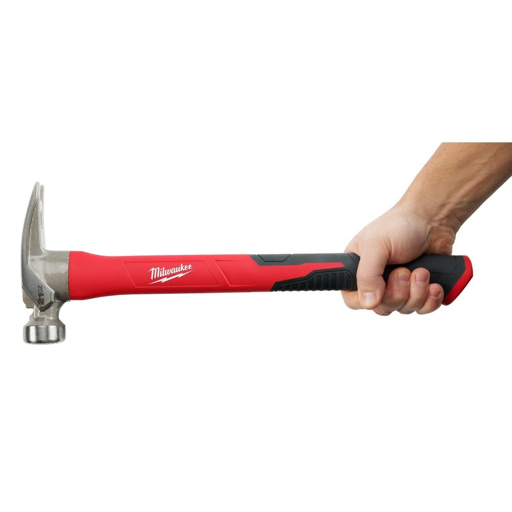 Milwaukee 21oz Milled Face Poly/Fiberglass Handle Hammer - Ascmtools