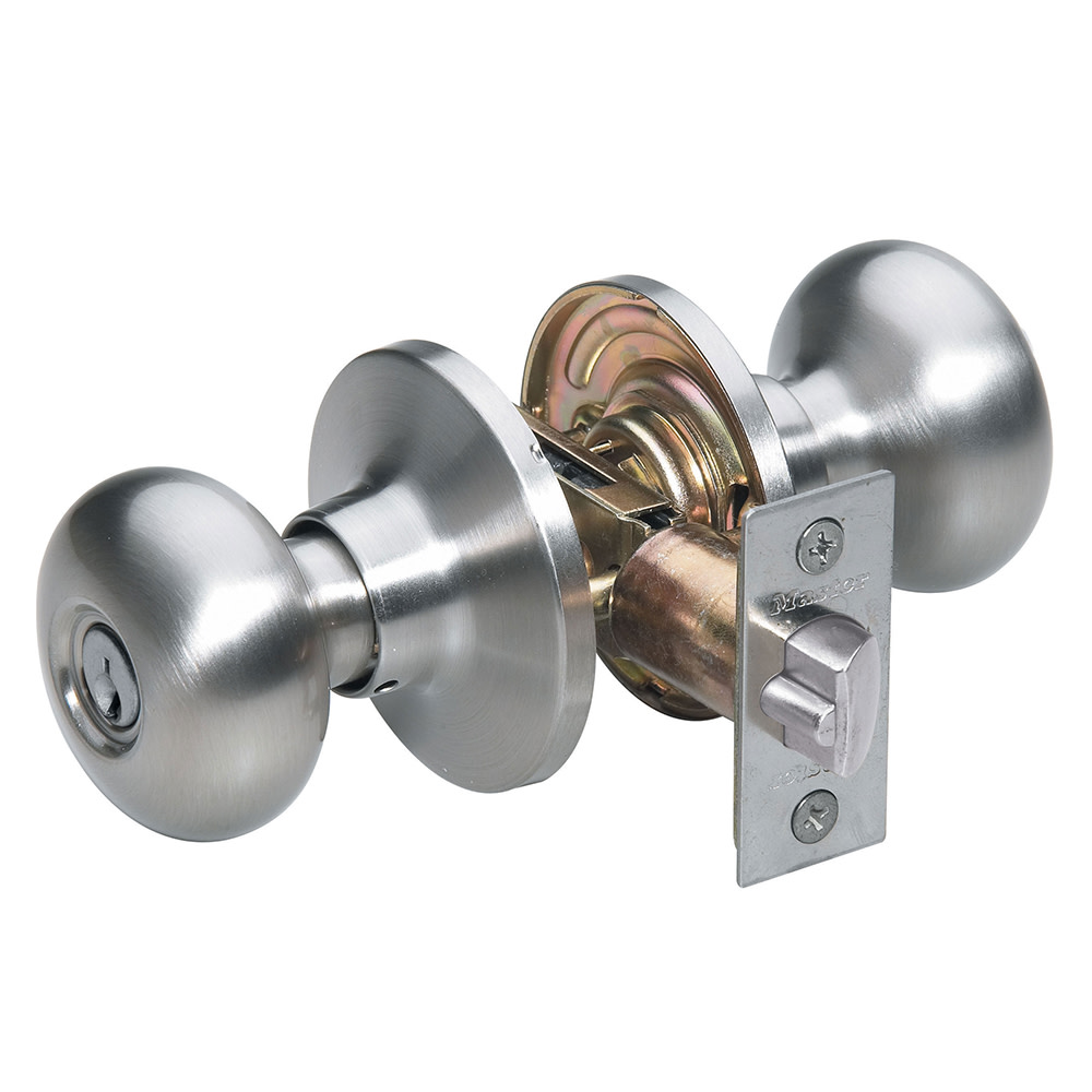 Master Lock Satin Nickel Finished Keyed Entry Alike Door Lockset Knob - Ascmtools