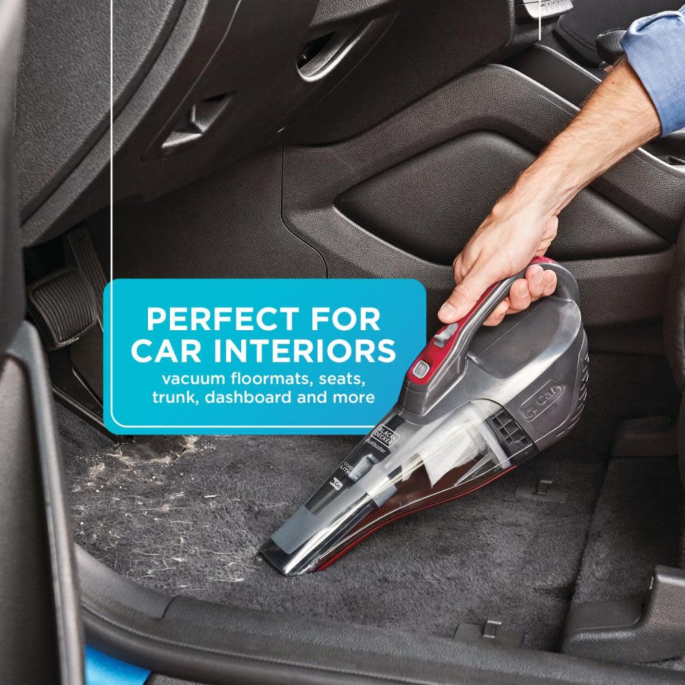 Black and Decker DUSTBUSTER Handheld Vacuum for Car Cordless Gray - Ascmtools