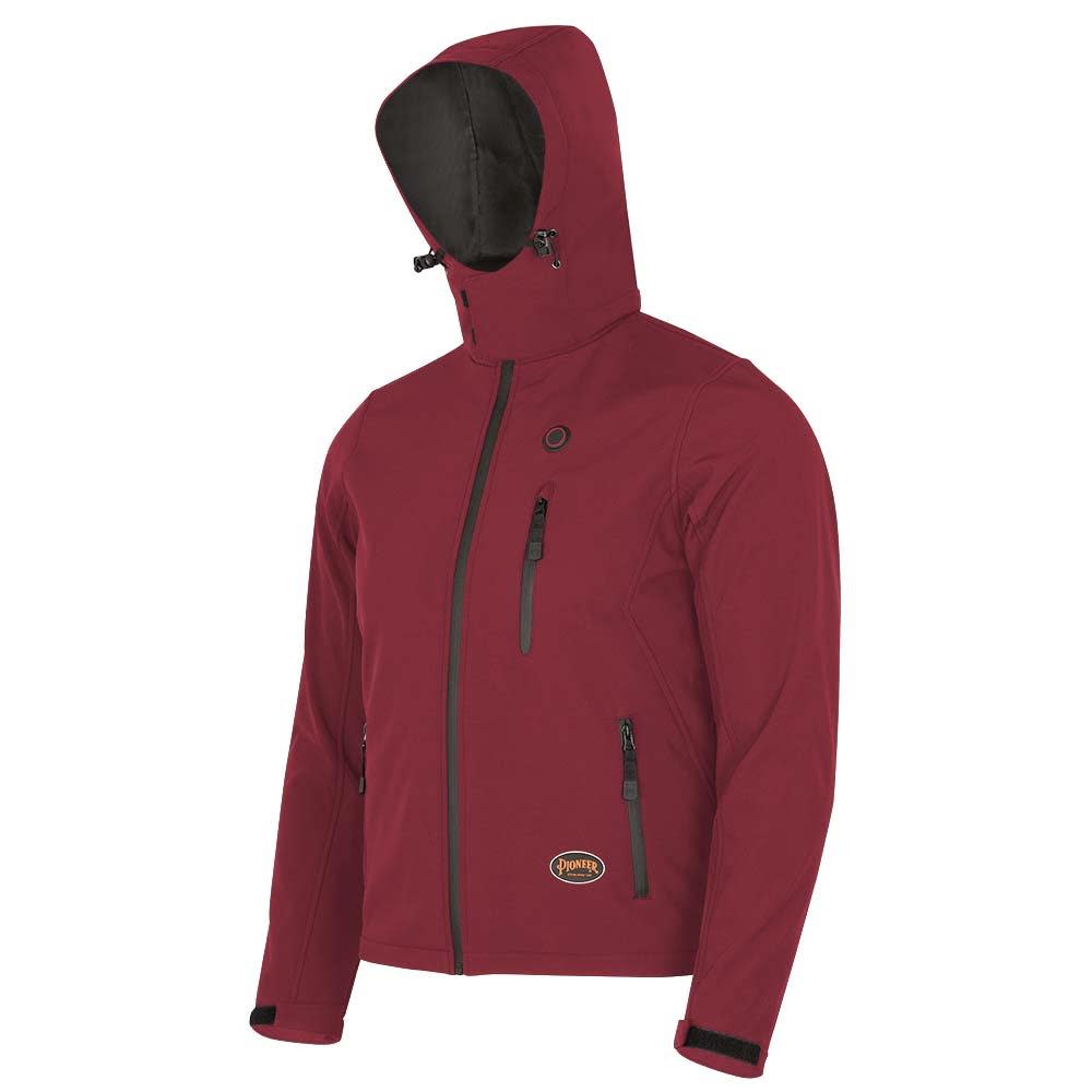 Pioneer 5433U Heated Softshell Jacket Dark Red 2X - Ascmtools