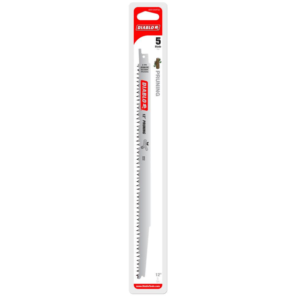 Diablo Tools 12 In. fleam Ground Recip Blade for Pruning (5 pk) - Ascmtools