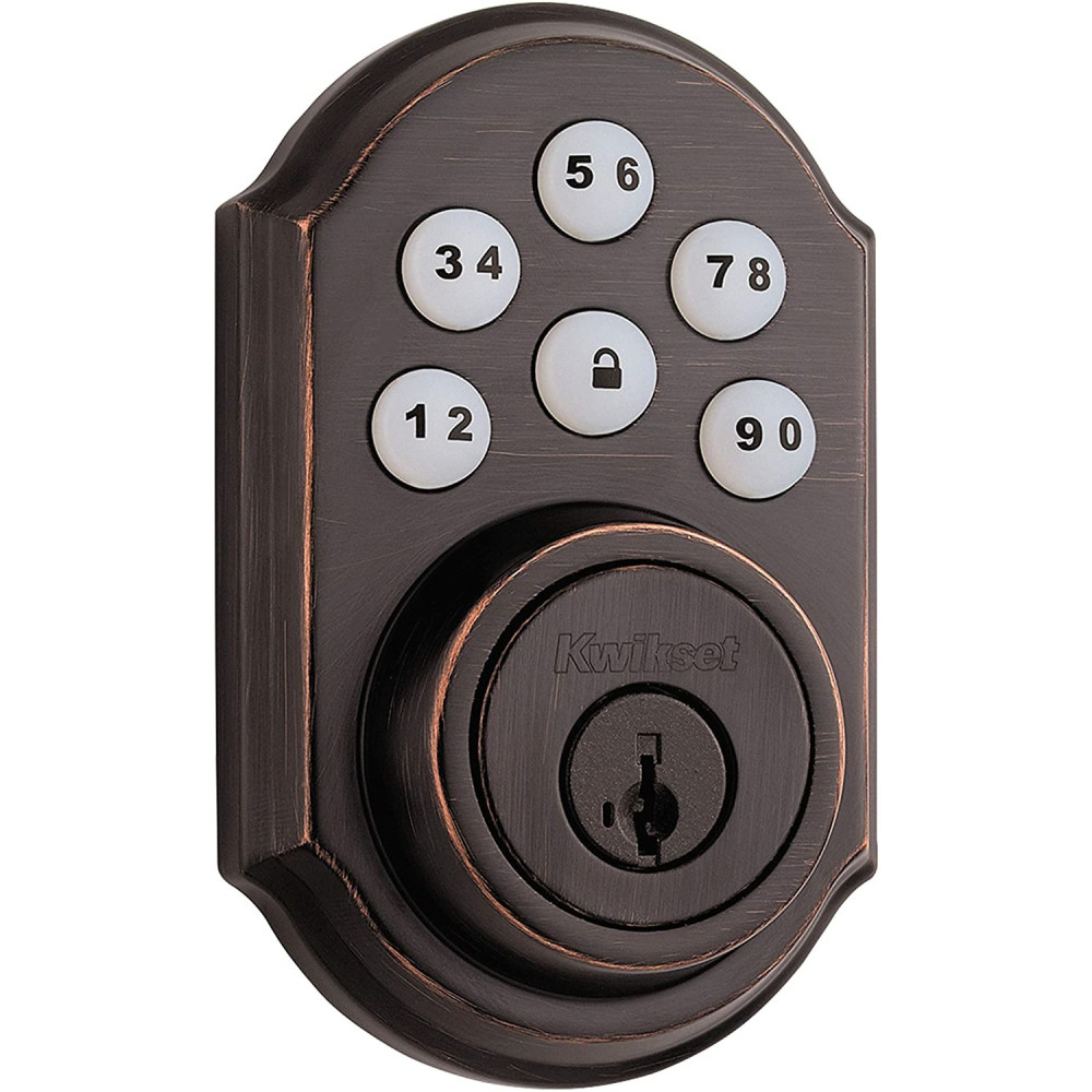 Kwikset 909 SmartCode Electronic Deadbolt Venetian Bronze - Ascmtools