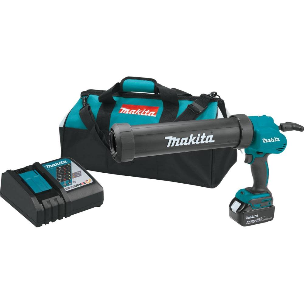 Makita LXT 18 Volt Lithium-Ion 29 oz Cordless Caulk and Adhesive Kit 5.0 Ah - Ascmtools