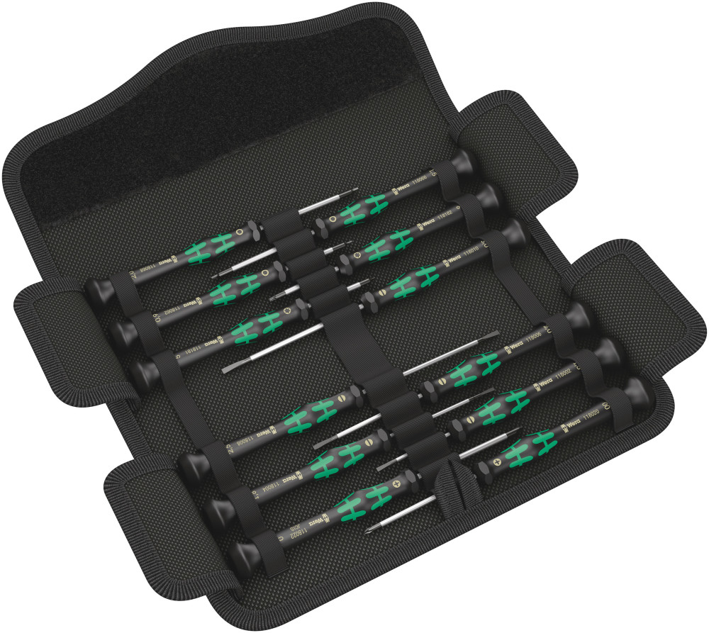 Wera Tools 12pc Kraftform Micro 12 Universal 1 Screwdriver Set - Ascmtools
