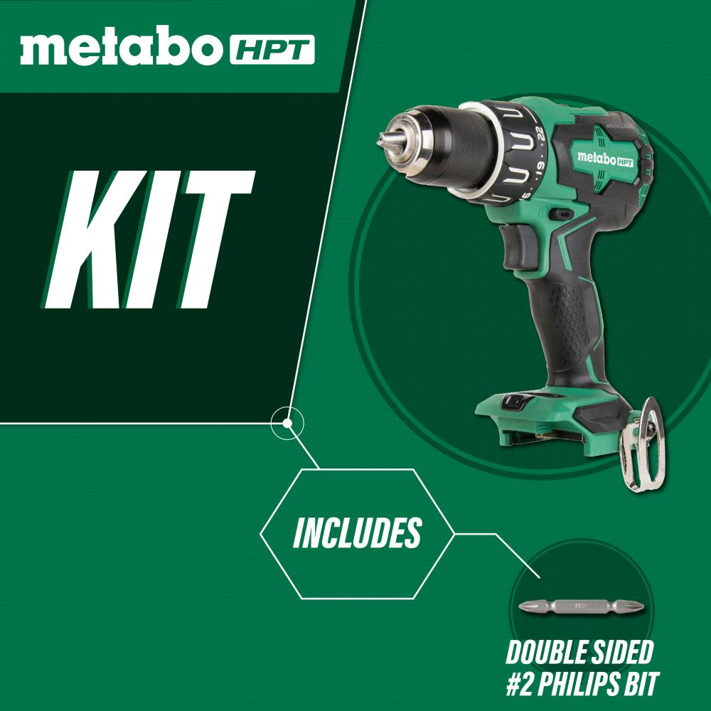Metabo HPT 18V Brushless Li-Ion Driver Drill: 620 in-Lbs Bare Tool - Ascmtools