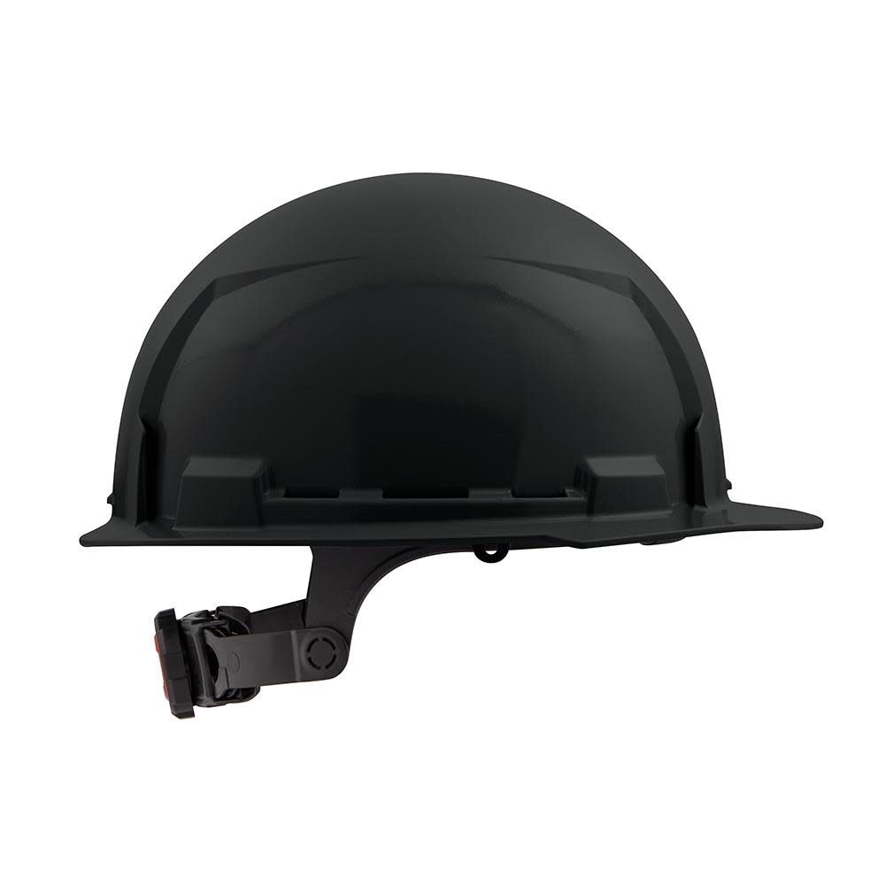 Milwaukee Black Front Brim Hard Hat with 6pt Ratcheting Suspension Type 1 Class E - Ascmtools