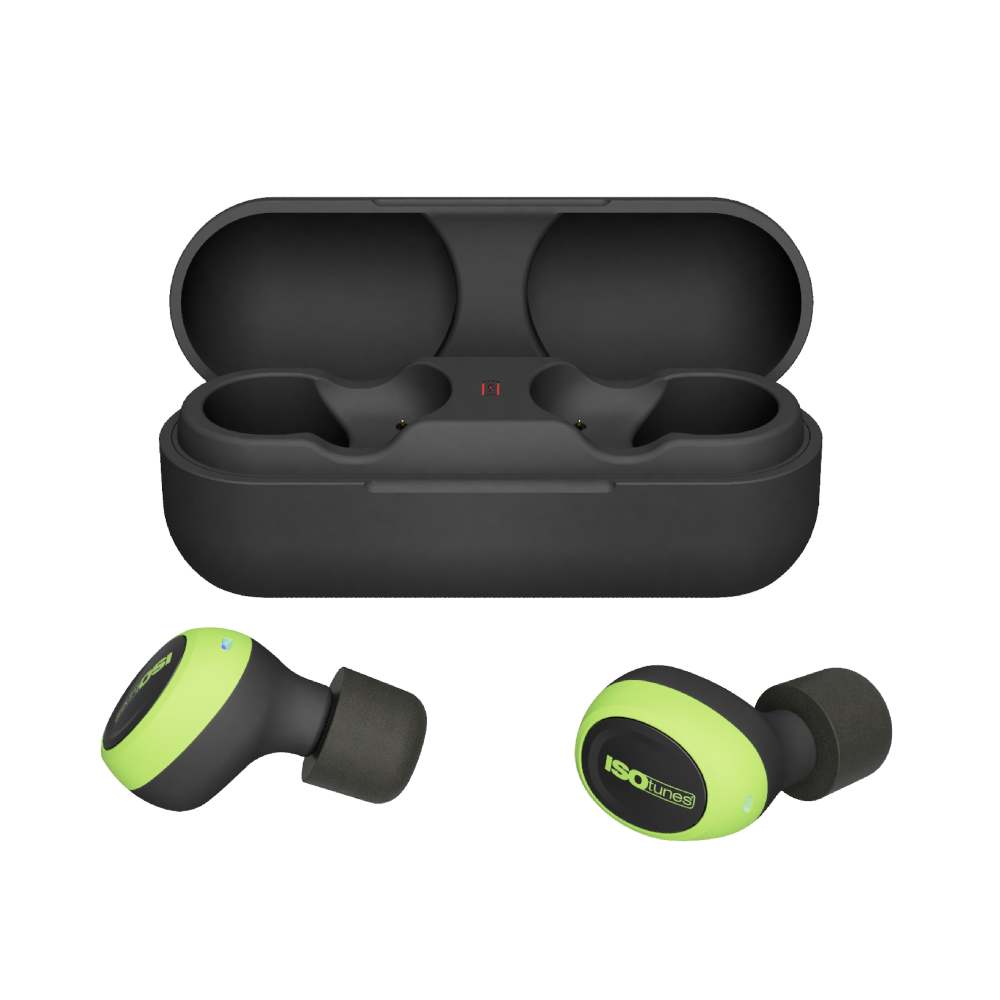 ISOtunes 2.0 True Wireless Bluetooth Earbud Safety Green - Ascmtools