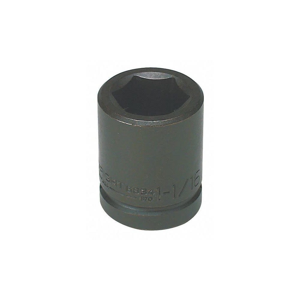 Wright Tool 2-3/8 In. Nominal Size 6 Point Standard Impact Socket - Ascmtools