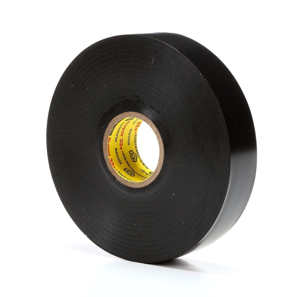 3M Scotch Super 33+ Electrical Tape 0.75″ x 66′ Black Vinyl 3pk - Ascmtools