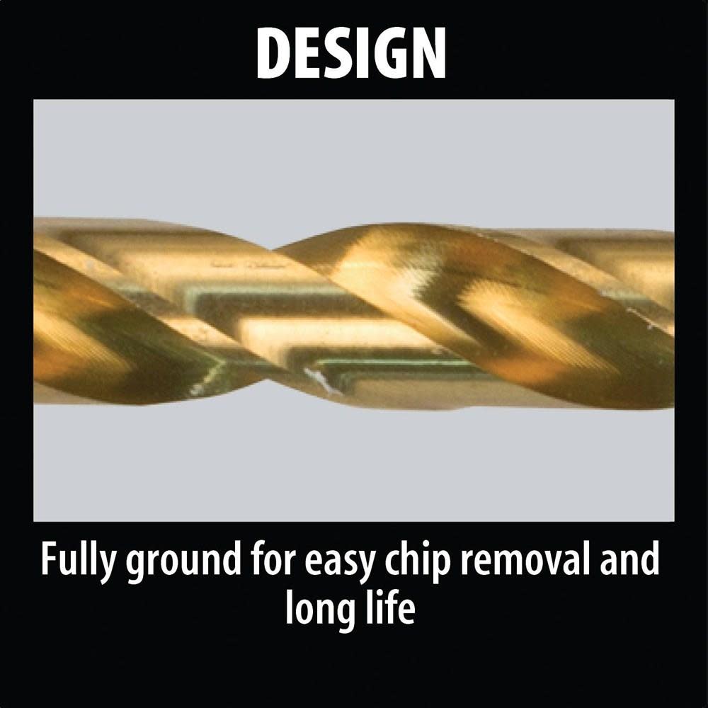 Makita 5 pc. Titanium Coated Drill Bit Set 1/4 in. Hex Shank - Ascmtools