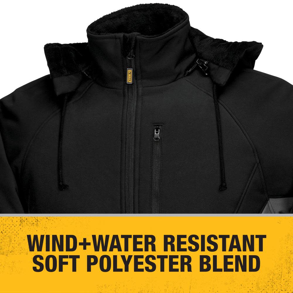 DEWALT Womens Heated Hooded Soft Shell Jacket Black S - Ascmtools