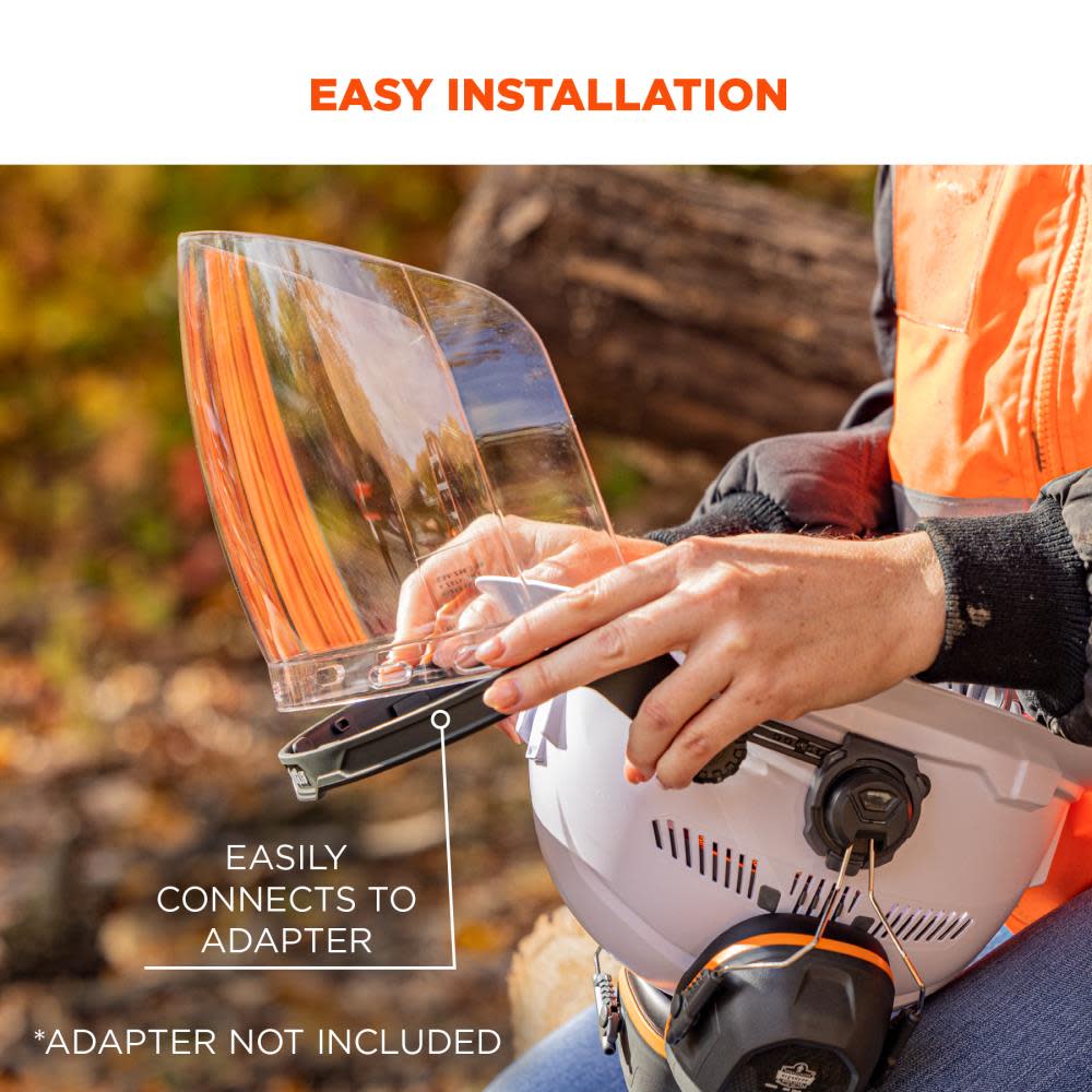 Ergodyne Clear Face Shield Replacement for Full Brim - Ascmtools