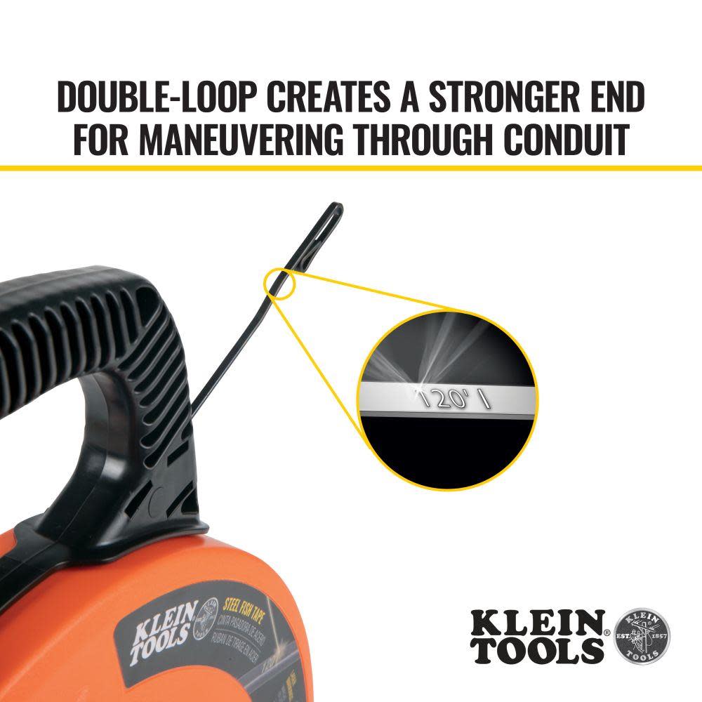 Klein Tools 120′ Steel Fish Tape - Ascmtools