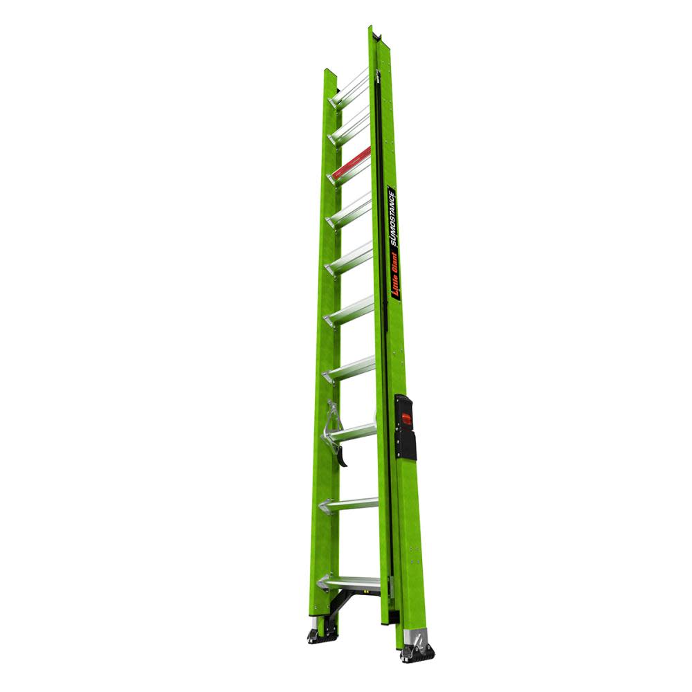 Little Giant Safety HyperLite SumoStance 20 ft Type IA Fiberglass Extension Ladder - Ascmtools