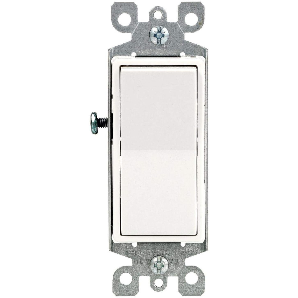 Leviton Decora Rocker Switch Metal White 3-Way Illuminated Light - Ascmtools