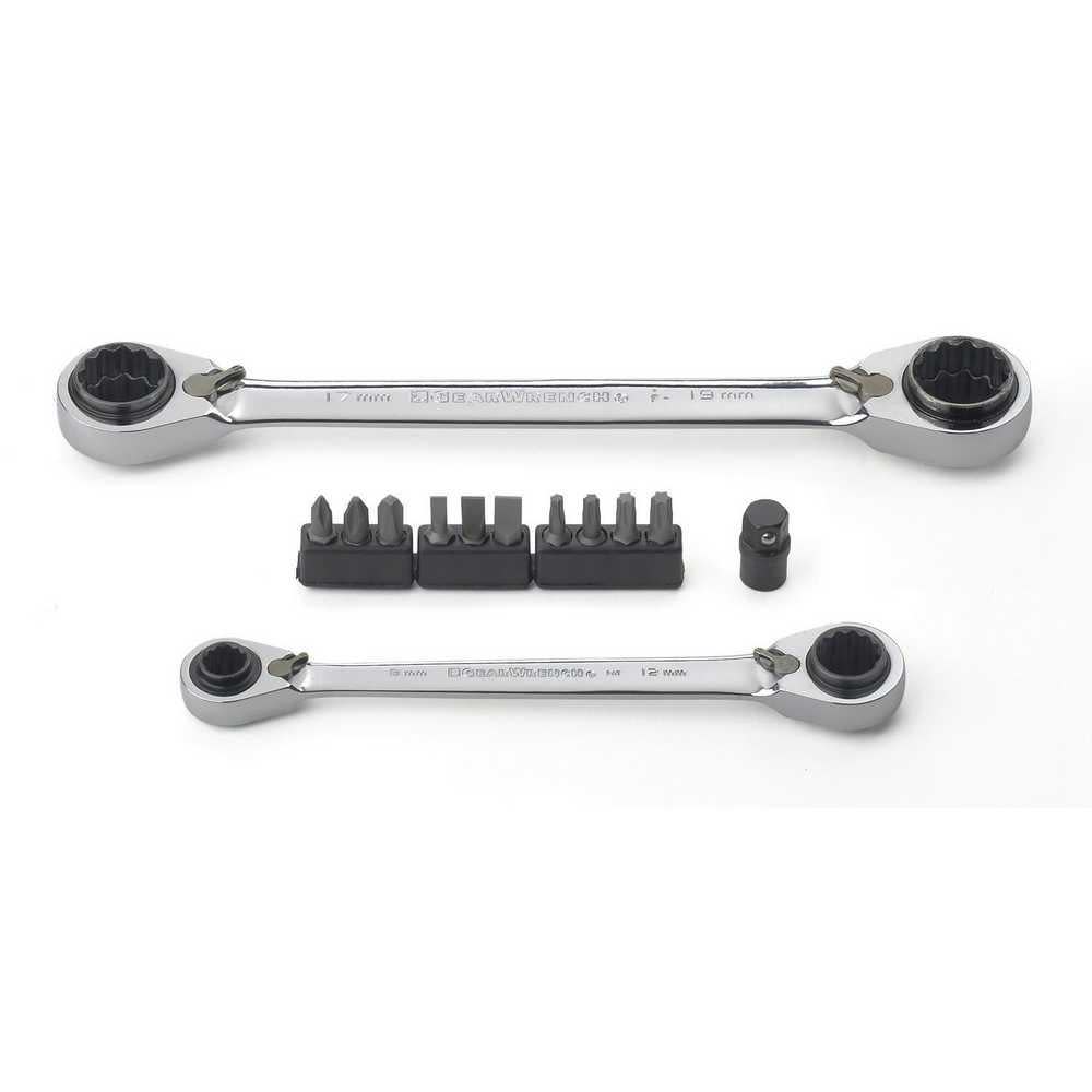 GEARWRENCH 13 Pc QuadBox Metric Double Box Ratcheting Wrench Set - Ascmtools