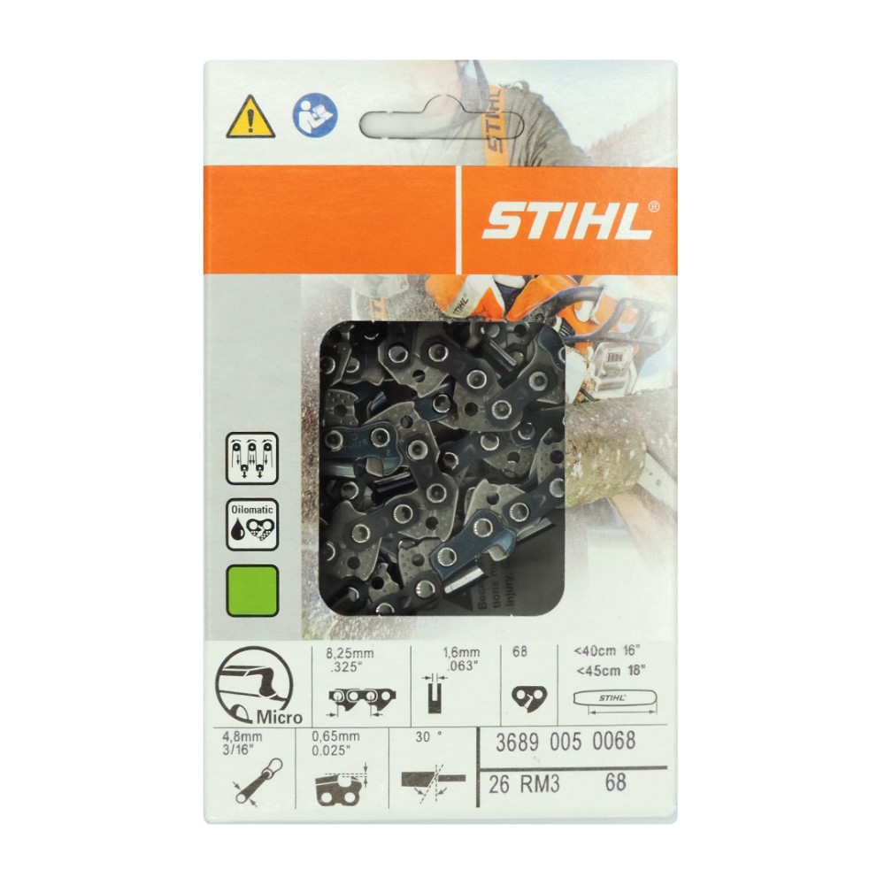 Stihl 18″ Oilomatic Rapid Micro 3 26RM3-68E Saw Chain - Ascmtools
