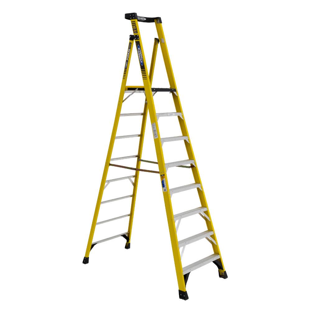 Werner Podium 8-ft Fiberglass 375-lb Type IAA Step Ladder - Ascmtools