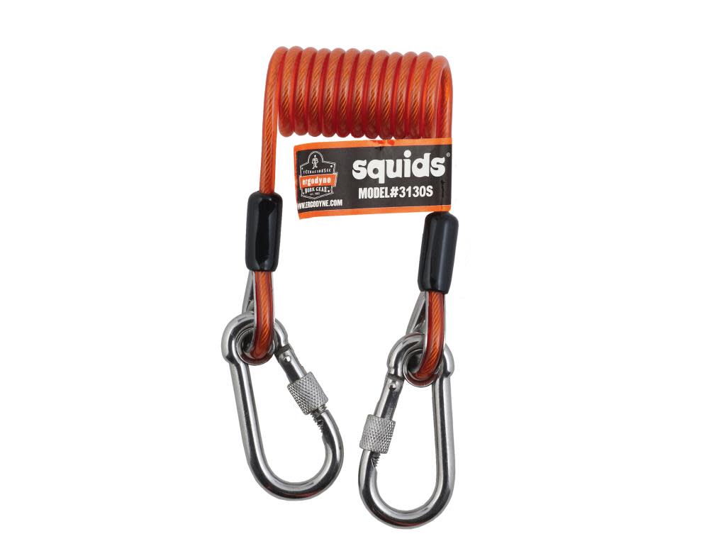 Ergodyne Squids 3130M Coiled Cable Lanyard- 5 Lb. - Ascmtools