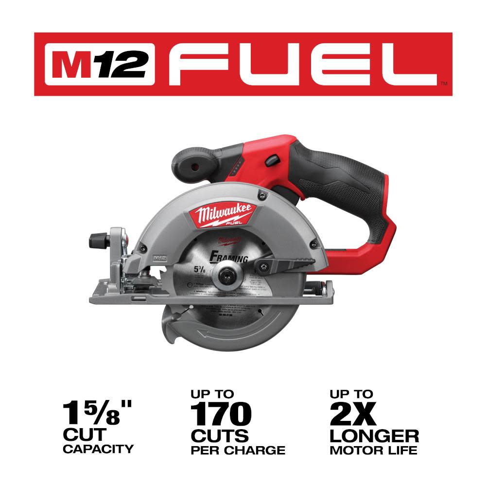 Milwaukee M12 FUEL 5- Circular Saw (Tool Only) - Ascmtools