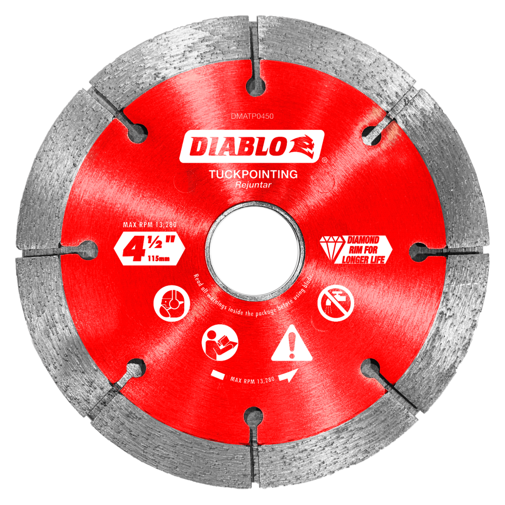 Diablo Tools 4-1/2″ Diamond Tuck Point Blade for Masonry - Ascmtools