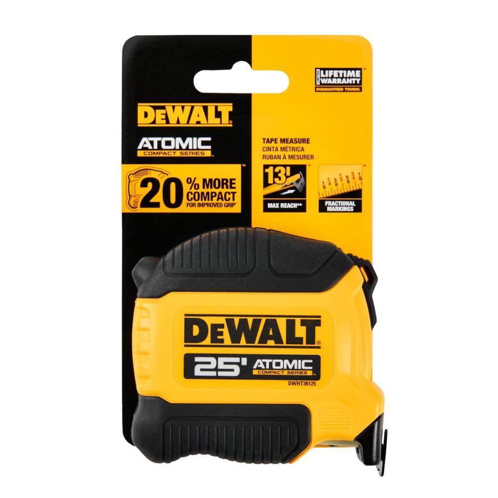 DEWALT ATOMIC Compact Series 25′ Tape Measure - Ascmtools