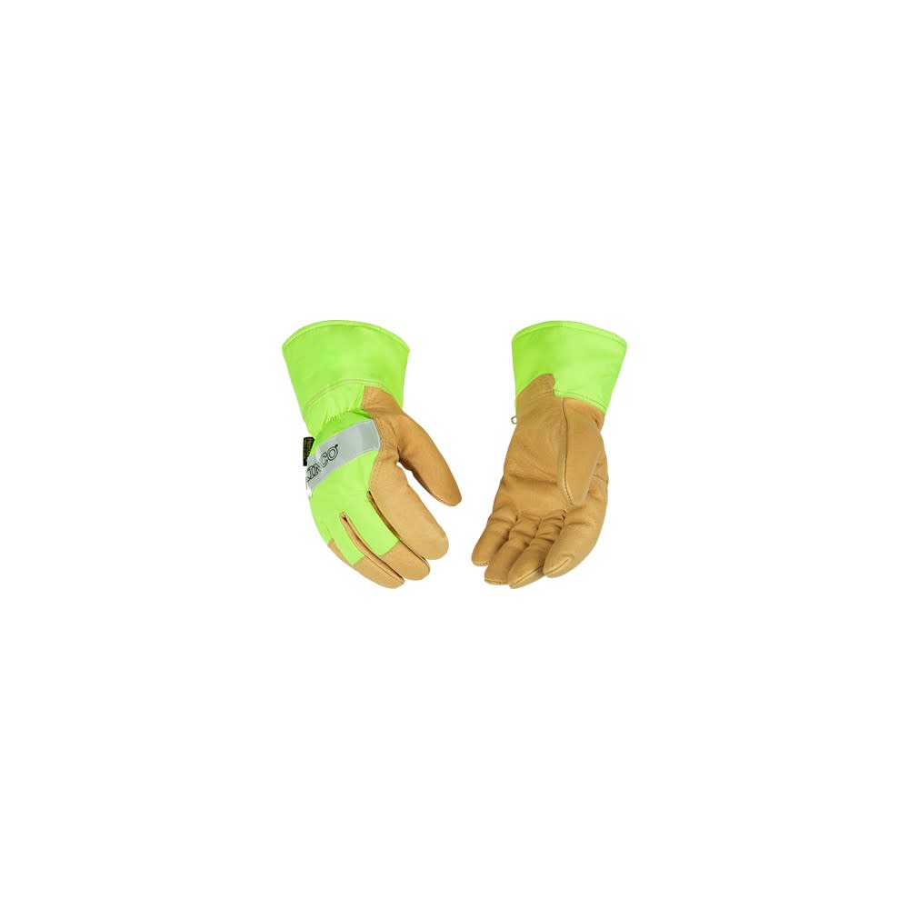 Kinco Hi-Vis Green Grain Pigskin Palm Glove - Ascmtools