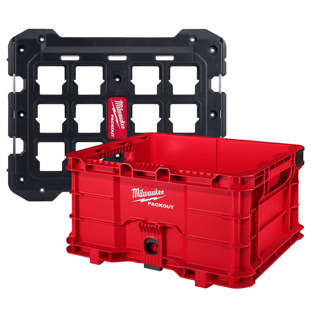 Milwaukee PACKOUT Crate and Mounting Plate Bundle - Ascmtools