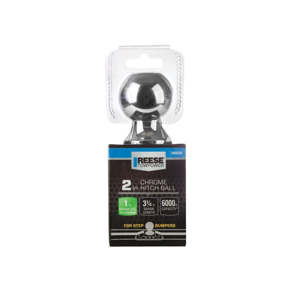 Reese 2″ 3 1/4″ Shank 6000 lbs Standard Trailer Hitch Ball - Ascmtools