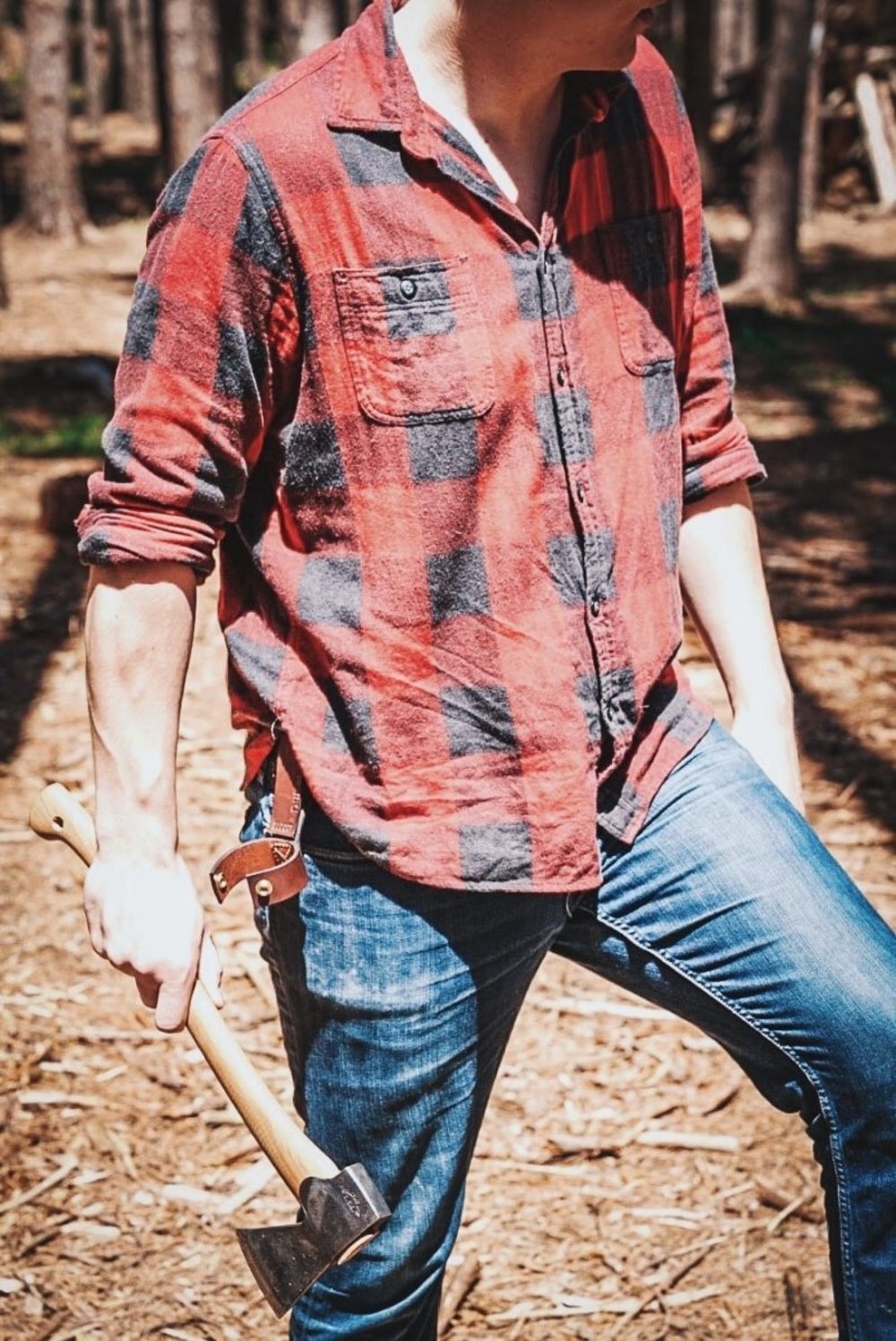 Duluth Pack Brown Leather Axe Holder - Ascmtools