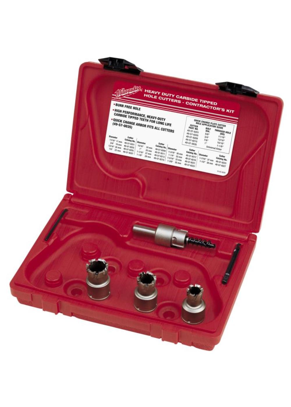Milwaukee Contractor’s Steel Plate Carbide Cutter Kit 5PC - Ascmtools