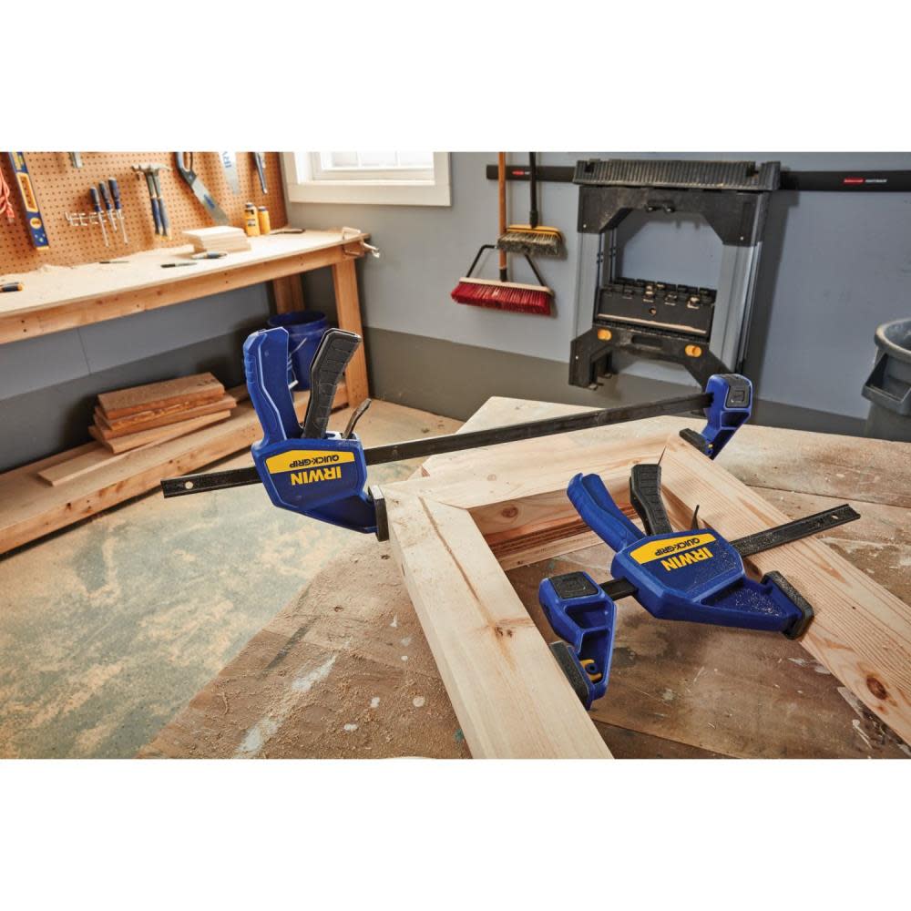 Irwin QUICK GRIP One Handed Bar Clamp Medium Duty 6″ 1964717 - Ascmtools
